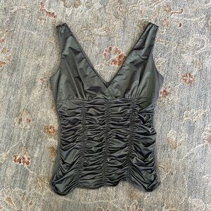 Express Silver Ruched Tank